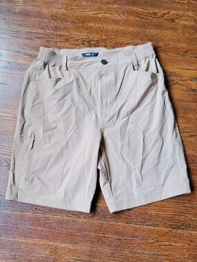 Mier Khaki Bi-Component Stretch Fabric knee Length Hiking Outdoor Shorts 8